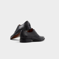 Halbart Black Leather Embossed Men's Oxfords & Lace-ups - Oxford shoe