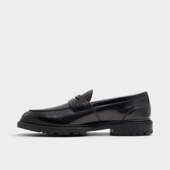 Aleris Black Men's Dress Shoes - Loafer, Lug sole