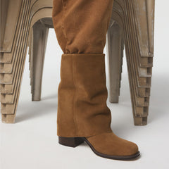 Nolya in Medium Brown - Ankle boot, Block heel