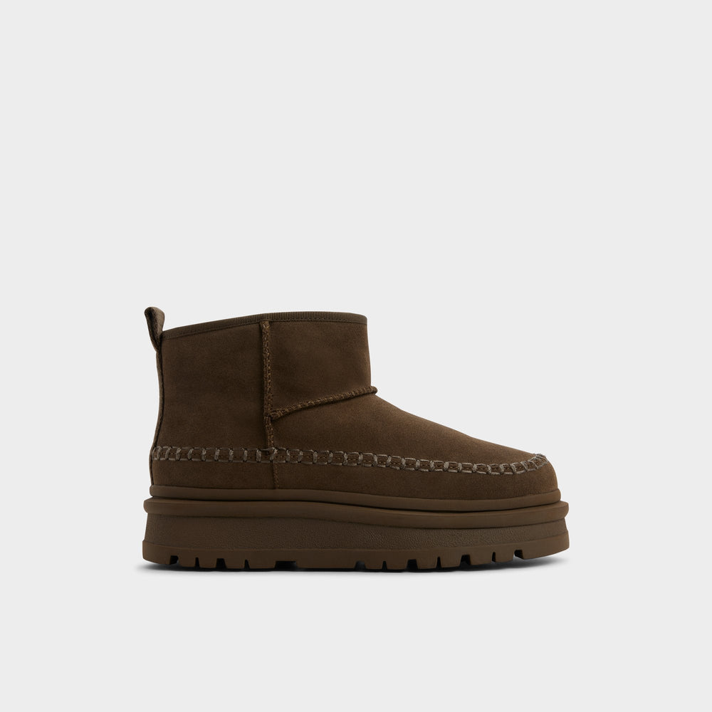 Milanie in Dark Green - Ankle boot, Lug sole