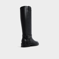 Philippa in Black - Riding boot, Block heel