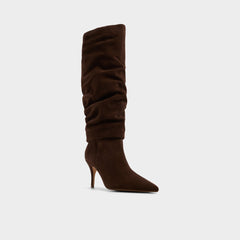 Kimmia in Medium Brown - Knee-high boot, Stiletto heel
