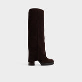 Maeveh in Dark Brown - Knee-high boot, Platform