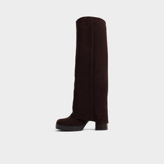 Maeveh in Dark Brown - Knee-high boot, Platform