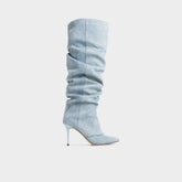 Daroba in Denim - Over-the-knee boot, Stiletto heel