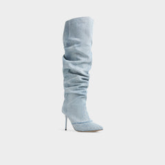Daroba in Denim - Over-the-knee boot, Stiletto heel