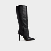 Lenoria in Black - Knee-high boot, Stiletto heel