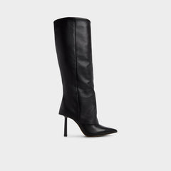 Lenoria in Black - Knee-high boot, Stiletto heel