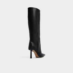 Lenoria in Black - Knee-high boot, Stiletto heel