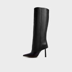 Lenoria in Black - Knee-high boot, Stiletto heel