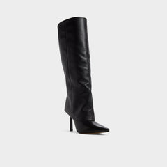 Lenoria in Black - Knee-high boot, Stiletto heel
