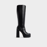 Albie in Wc Black - Knee-high boot, Platform
