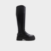 Carelden Black Women's Tall Boots - Knee-high boot, Lug sole