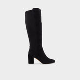 Satori in Other Black - Knee-high boot, Block heel