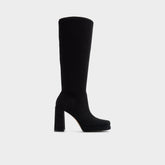 Gisselle in Black - Knee-high boot, Platform