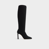 Lennora in Black - Knee-high boot, Stiletto heel