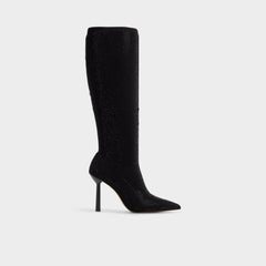 Innez in Other Black - Knee-high boot, Stiletto heel
