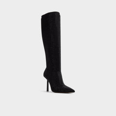 Innez in Other Black - Knee-high boot, Stiletto heel
