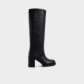 Juny in Black - Knee-high boot, Platform