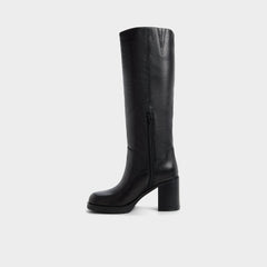 Juny in Black - Knee-high boot, Platform