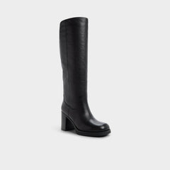 Juny in Black - Knee-high boot, Platform