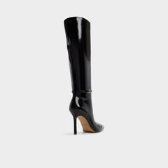 Maellie in Black - Knee-high boot, Stiletto heel
