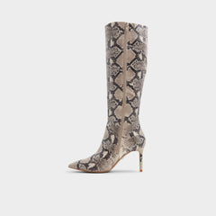 Laroche Beige Overflow Women's Tall Boots - Knee-high boot, Stiletto heel