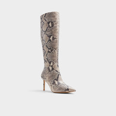 Laroche Beige Overflow Women's Tall Boots - Knee-high boot, Stiletto heel