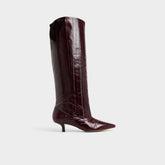 Everose in Bordo - Knee-high boot, Kitten heel
