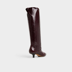Everose in Bordo - Knee-high boot, Kitten heel
