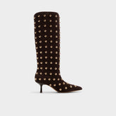 Selora in Medium Brown - Knee-high boot, Stiletto heel