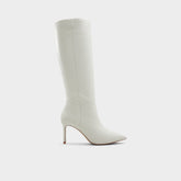 Laroche-wc White/Bone Women's Tall Boots - Knee-high boot, Stiletto heel