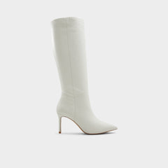 Laroche-wc White/Bone Women's Tall Boots - Knee-high boot, Stiletto heel