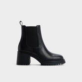 Anneliese in Black - Chelsea boot, Lug sole