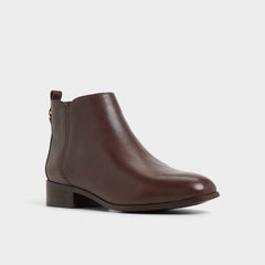 Verity in Dark Brown - Chelsea boot, Block heel