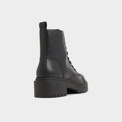 Goer Black Women's Casual boots - Combat ankle boot, Lug sole