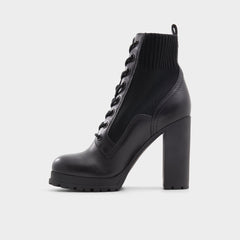 Rebellious Black Women's Combat boots - Combat ankle boot, Lug sole