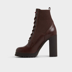 Rebellious in Other Brown - Combat ankle boot, Lug sole