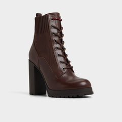Rebellious in Other Brown - Combat ankle boot, Lug sole