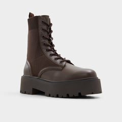 Talaleryknit Brown Overflow Women's Combat boots - Combat ankle boot, Brown