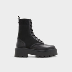 Talaleryknit Black Women's Combat boots - Combat ankle boot, Black