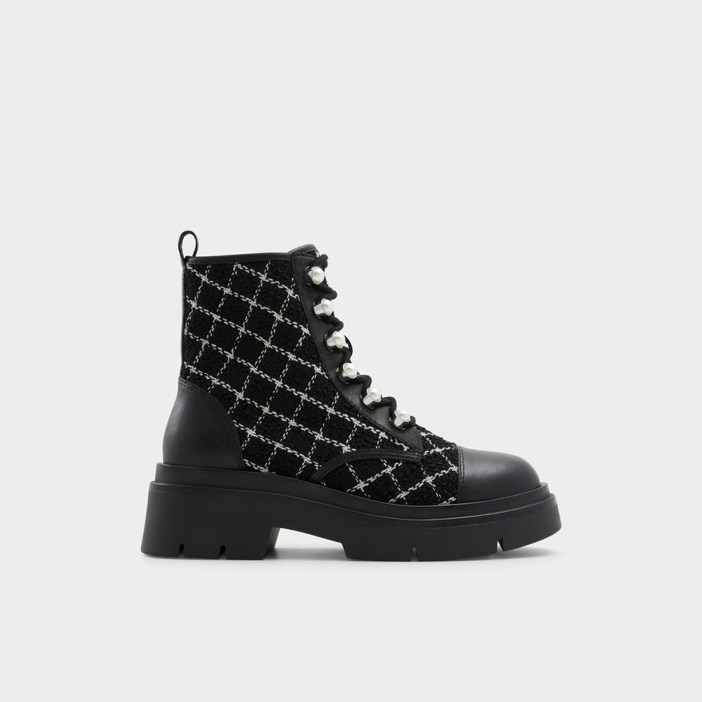 Marthia in Other Black - Combat ankle boot, Black