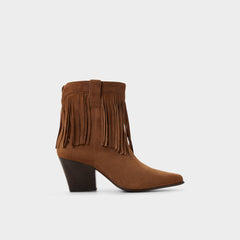 Jollene in Dark Brown - Western boot, Block heel