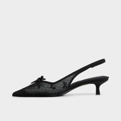 Azaro in Other Black 14151901 - Slingback heel, Kitten heel