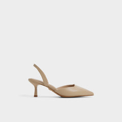 Gavedessi in Medium Beige - Slingback heel, Kitten heel