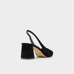 Uliana in Other Black - Slingback heel, Block heel
