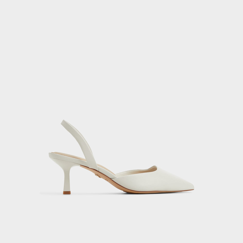 Gavedessi Open White Women's Kitten heels - Slingback heel, Kitten heel