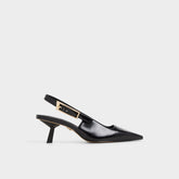 Nealie in Black 14139075 - Slingback heel, Kitten heel