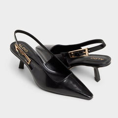 Nealie in Black 14139075 - Slingback heel, Kitten heel