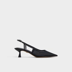 Maxina Black Women's Kitten heels - Slingback heel, Kitten heel
